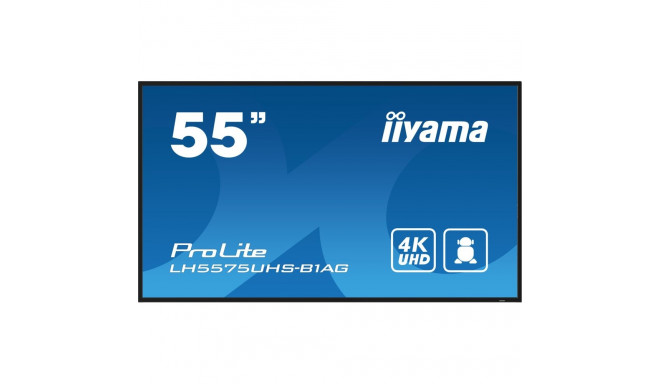 iiyama 55" 4K UHD professionaalne digitaalne reklaamekraan 24/7 Android OS-iga, FailOveri ja Intel® 