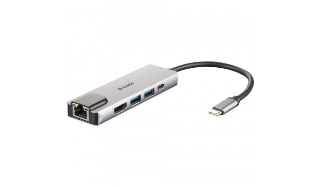D-Link 5-in-1 USB-C Hub with HDMI/Ethernet and Power Delivery