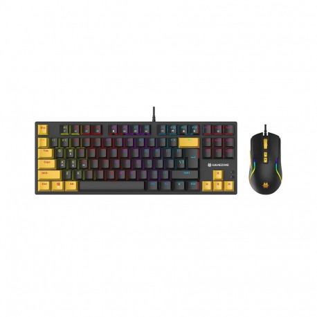 Tracer HORNET 87 klaviatuur hiir kaasas mängimine USB QWERTY inglise must, kollane