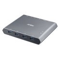 ATEN 2-porti 4K DisplayPort USB-C KVM dokk-lüliti toite läbilaskega