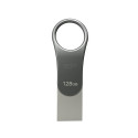 Silicon Power mälupulk 128GB Mobile C80 USB/USB-C 3.1 Gen 1, titanium