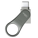 Silicon Power flash drive 128GB Mobile C80 USB/USB-C 3.1 Gen 1, titanium