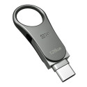 Silicon Power mälupulk 128GB Mobile C80 USB/USB-C 3.1 Gen 1, titanium