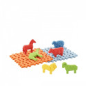 Klocki mini waffle - zwierzęta z podstawą