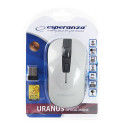 EM126EW Esperanza juhtmevaba hiir 2.4GHz 4D optiline USB Uranus valge/hall