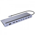HUB USB-C 11in1 USB-C, RJ45, PD 100W; D1022B