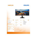 Monitor 346B1C 34 inch VA Curved HDMIx2 DPx2 USB-C