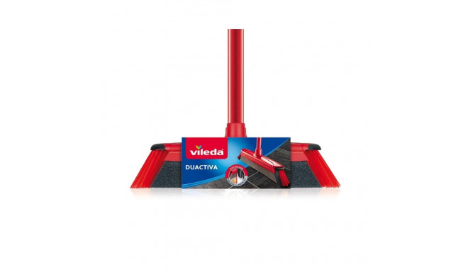 Broom - Vileda Duactiva Classic Indoor Soft/Hard Bristle Red