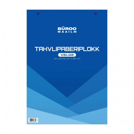 Tahvlipaberiplokk valge 60 x 85cm 50 lehte