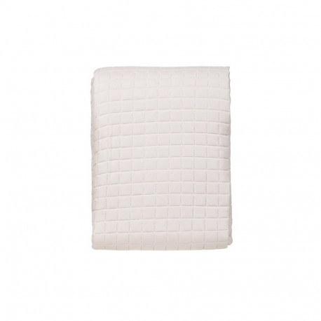 BEDSPREAD MICRO 220X220 CM SQUARES BEIGE