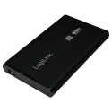 LogiLink UA0106 storage drive enclosure Black 2.5&quot; USB powered