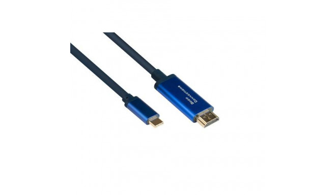 Alcasa 4520-CSF020B video cable adapter 2 m USB Type-C HDMI Type A (Standard) Blue