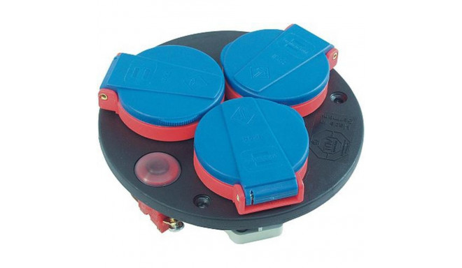 Brennenstuhl 1081090 power extension 3 AC outlet(s) Black, Blue, Red
