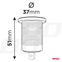 Laadija 2*USB, punane valgustus 12-24V