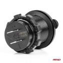 Laadija 2*USB, punane valgustus 12-24V