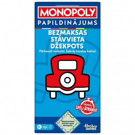 MONOPOLY Board game Free Parking Jackpot expansion (In Latvian lang.)