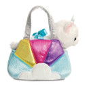AURORA Fancy Pals Plush Princess Cat in a blue bag, 20 cm