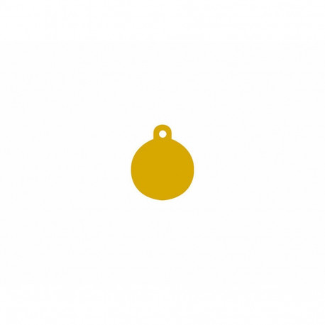 Identification plate for collar Imarc Circle Yellow Golden