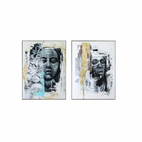 Maal DKD Home Decor 60 x 3,5 x 80 cm Koloniaalne Aafriklanna (2 Ühikut)