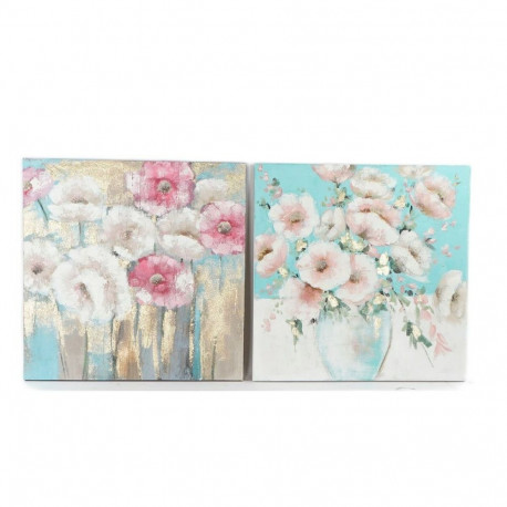 Maal DKD Home Decor 99,5 x 3,5 x 99,5 cm Vaas Shabby Chic (2 Ühikut)