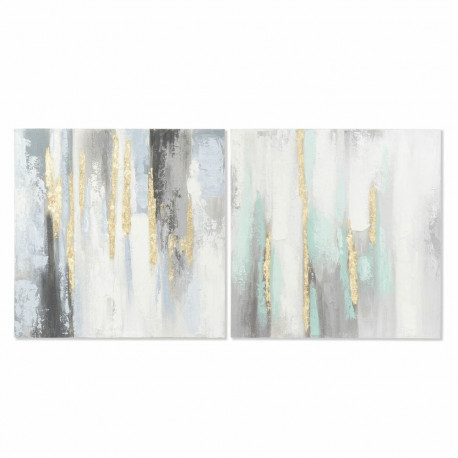 Maal DKD Home Decor Abstraktne 80 x 3 x 80 cm Kaasaegne (2 Ühikut)