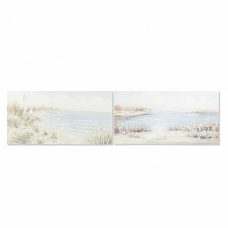 Maal DKD Home Decor 140 x 3,7 x 70 cm Rand Vahemere (2 Ühikut)