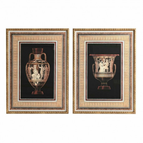 Maal DKD Home Decor 53 x 3 x 73 cm Vaas Neoklassikaline (2 Ühikut)