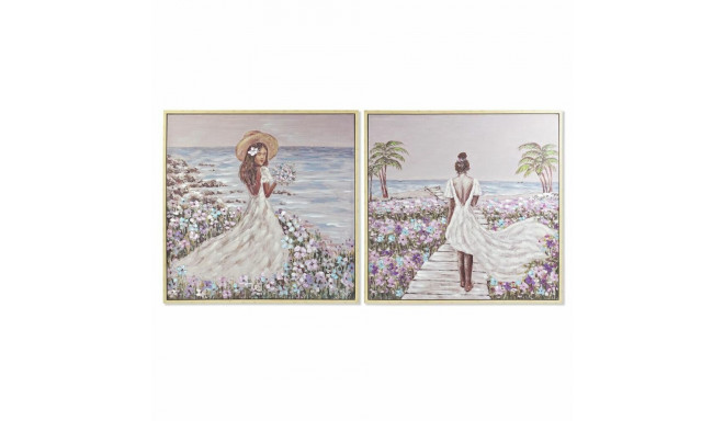 Canvas DKD Home Decor polystyrene Canvas 100 x 4 x 100 cm