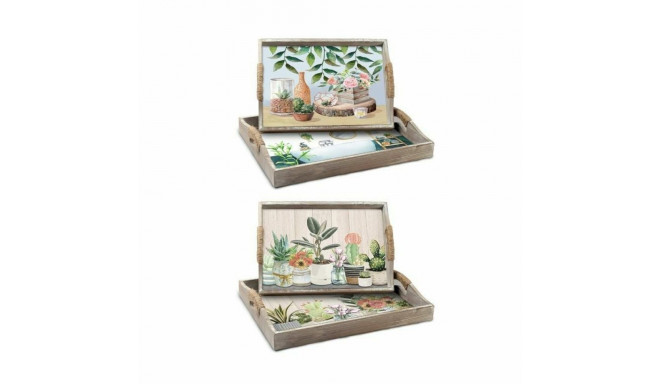 Set of trays DKD Home Decor 40 x 30 x 6 cm MDF Wood (2 Units)