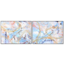 Maal DKD Home Decor 122 x 4,5 x 92 cm Abstraktne Kaasaegne (2 Ühikut)