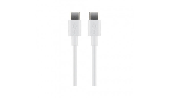 USB-C kaabel 1.0m, USB 2.0, 0.48 Gbit/s, valge