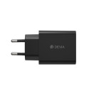 Devia wall charger Rocket PD 45W 1x USB-C black+ cable USB-C - USB-C