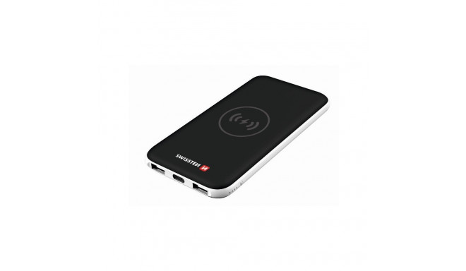 Swissten Slim Recovery Power Bank 2A / USB / Type-C / QI Charger For Wireless Devices 8000 mAh