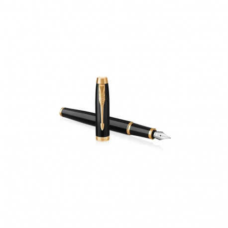 PARKER Fountain Pen IM Lacquer Black with Blue