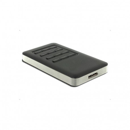 Externes Gehäuse M.2 Key B 42 mm SSD > USB 3.0 Typ Micro-B Buchse (grau/schwarz, mit Verschlüsselung