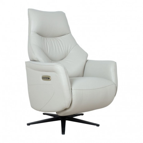 Recline armchair DAYANA with electric mechanism, beige leather