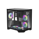 Darflash FT350 computer case + 5 aRGB fans (black)