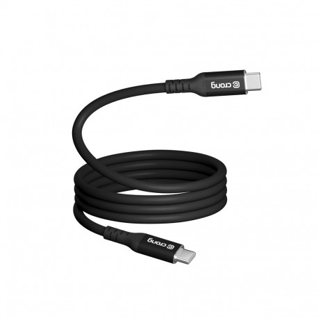Crong Soft Link - Kabel 100W PD 5A USB-C do USB-C 120cm (czarny)