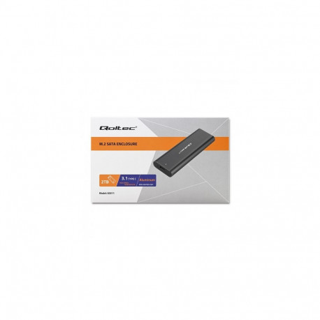 SSD Enclosure - Qoltec 50311 M.2 USB Type-C Black
