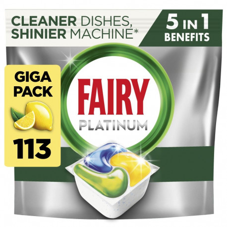 Fairy Platinum sidruni nõudepesukapslid 113 tk