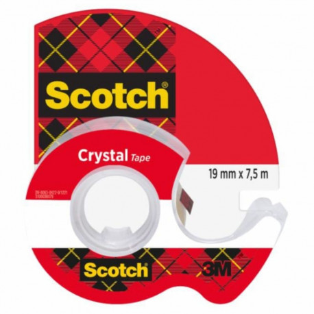 Scotch Crystal Tape Dispenser 19mm x 7,5m Transparent 6-1975D