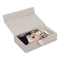 ZEP Box USB Lodi D     23x12,5x5 Leinen Box für Fotos/USB  BY546D