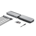 Alogic 100W USB-C DX3 kolmekordne 4K ekraan dokkimisjaam space gr