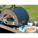 Alfa Forni Classico 2 Pizze Hybrid Schiefer Grau