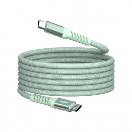 Verbatim kaabel 31864 sünkroonimise ja laadimisega 60W 120cm USB-C/USB-C magnetiline, roheline