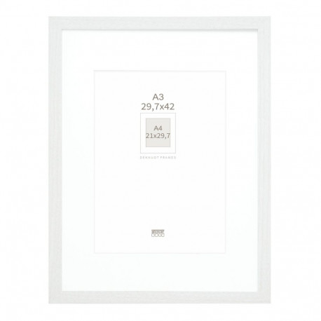 Deknudt S66KF1 P1 DIN A3 29,7x42 Wood white with Passepartout