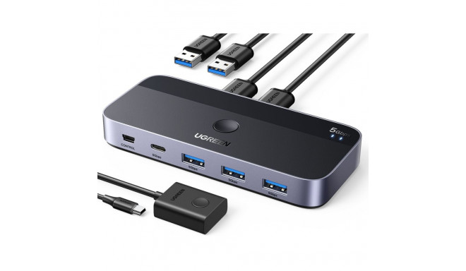 UGREEN USB 3.0 jagamislüliti 2 sisendit 4 väljundit