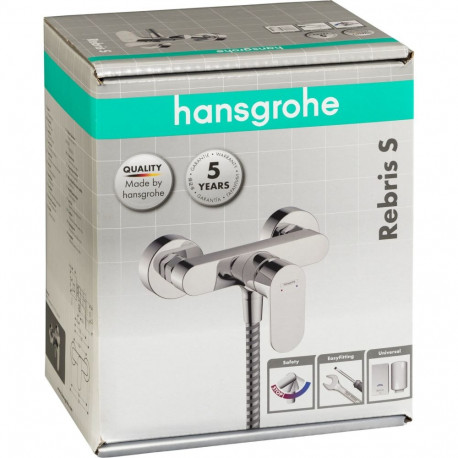 Hansgrohe Rebris S ühe hoovaga dušisegisti pealispinnale paigaldatav kroom