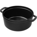 Staub La Cocotte 20cm round, black, Cast Iron