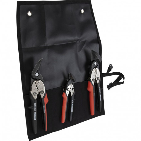 BESSEY Set of shape and straight cutting snips in bag DSET29-15